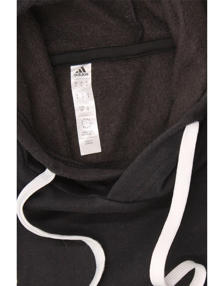 ADIDAS Mens Hoodie Jumper Small Black Cotton
