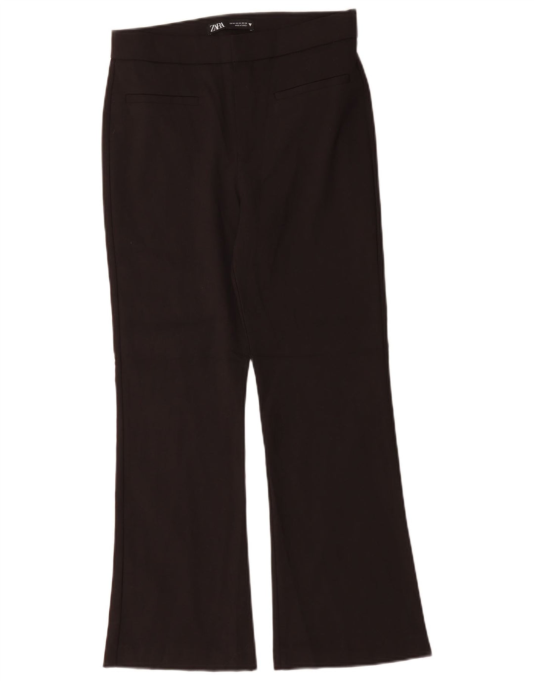 Zara Womens Bootcut Casual Trousers Medium W28 L26 Black Cotton
