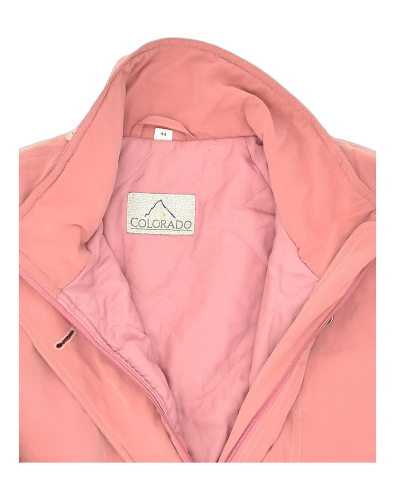 VINTAGE Womens Windbreaker Jacket IT 44 Medium Pink Cotton | Vintage Vintage | Thrift | Second-Hand Vintage | Used Clothing | Messina Hembry 