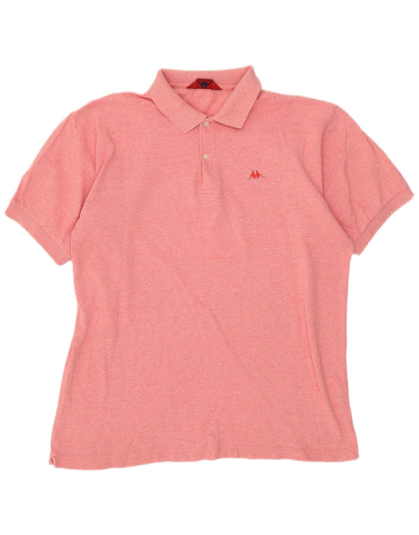 Kappa Mens Polo Shirt Large Pink Cotton