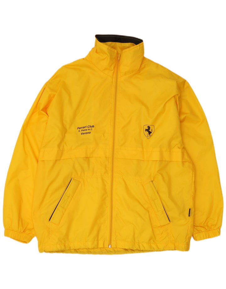 Brugi Mens Hooded Rain Jacket UK 40 Large Yellow Polyamide