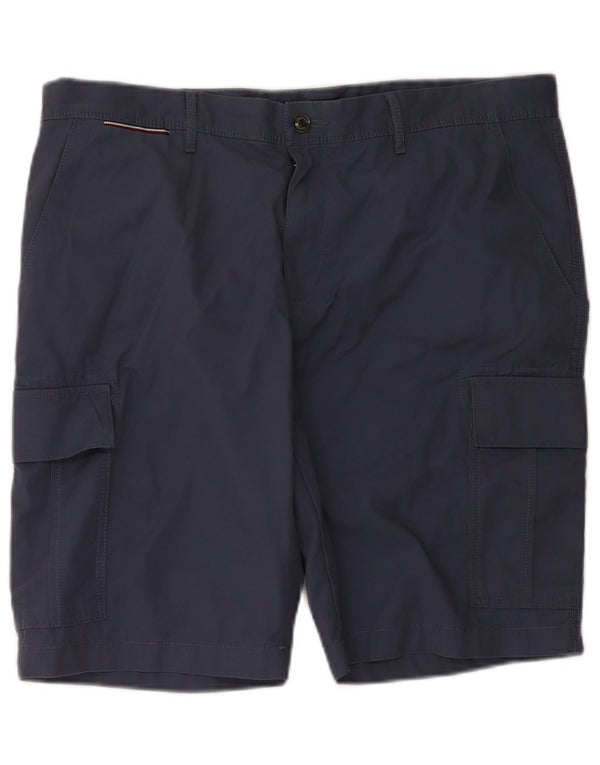 Tommy Hilfiger Mens Cargo Shorts W38 XL Navy Blue Cotton