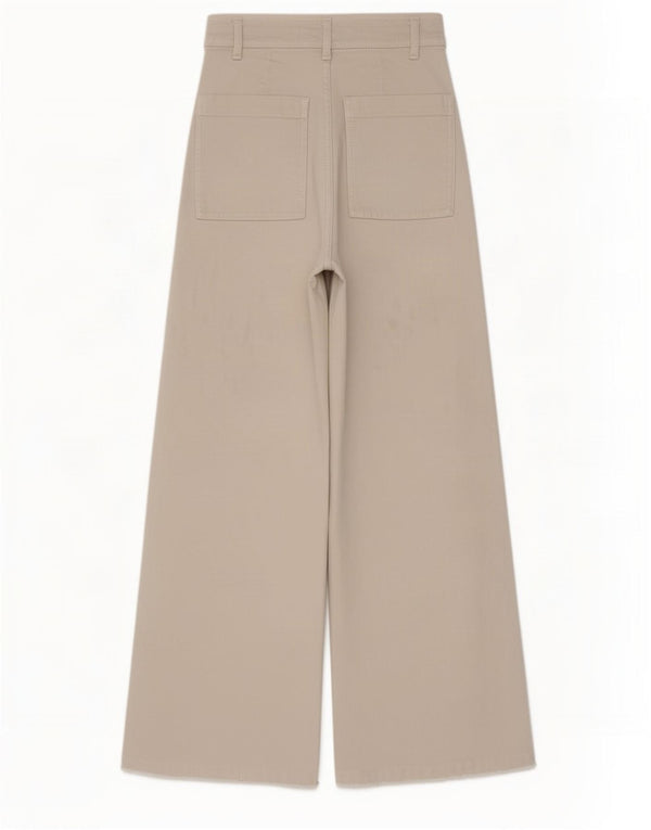 Zara Womens Wide Leg Jeans EU 34 2XS W24 L28 Beige