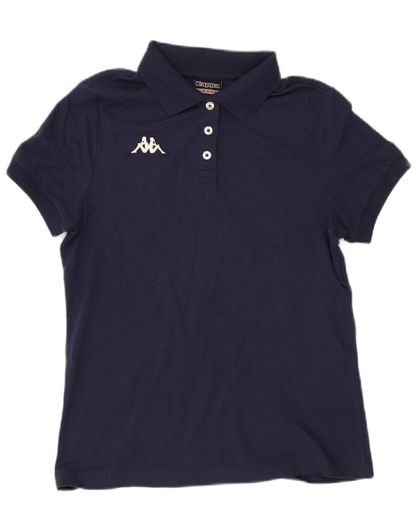 Kappa Womens Polo Shirt UK 16 Large Navy Blue Cotton