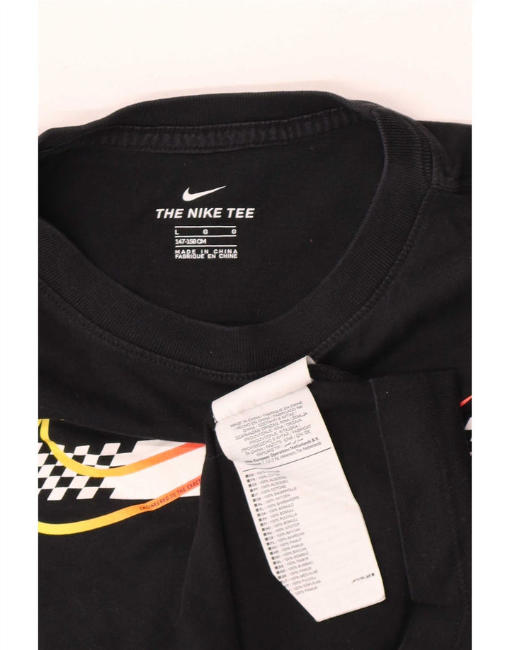 Nike Boys Graphic T-Shirt Top 11-12 Years Black Cotton