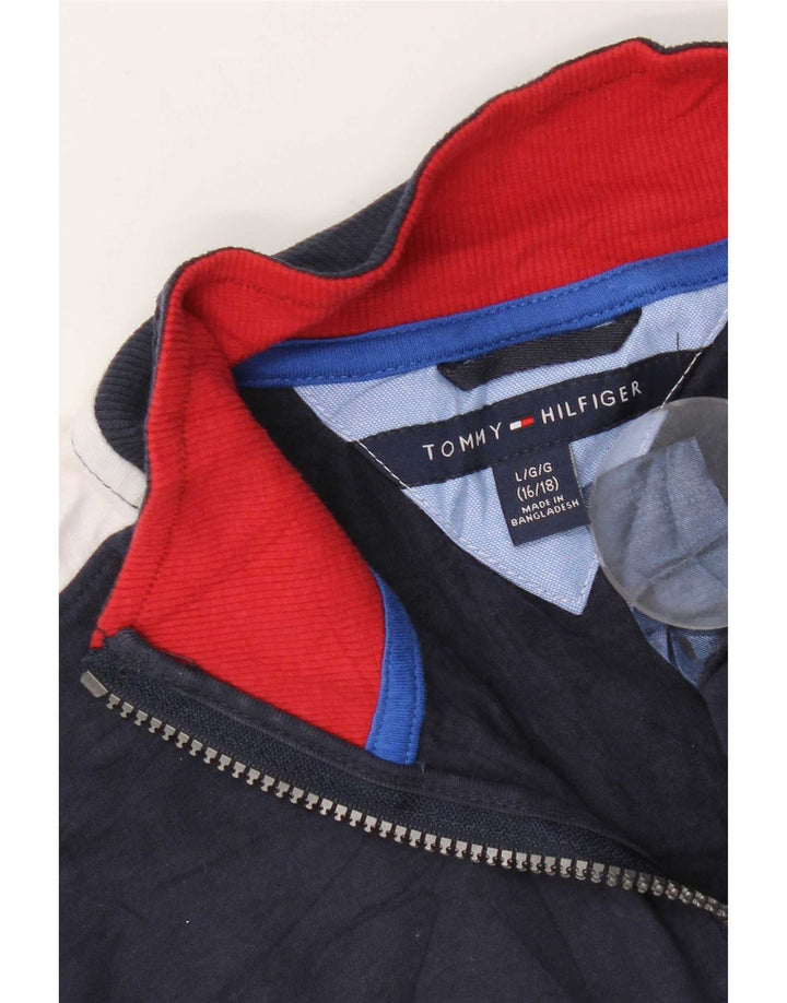Tommy Hilfiger Boys Sweatshirt Jumper 15-16 Years Large Navy Blue