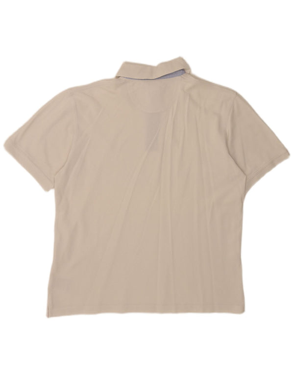 Daniel Hechter Mens Polo Shirt XL White Cotton