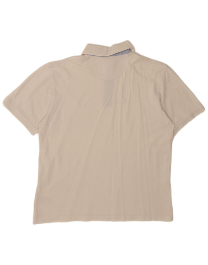 Daniel Hechter Mens Polo Shirt XL White Cotton