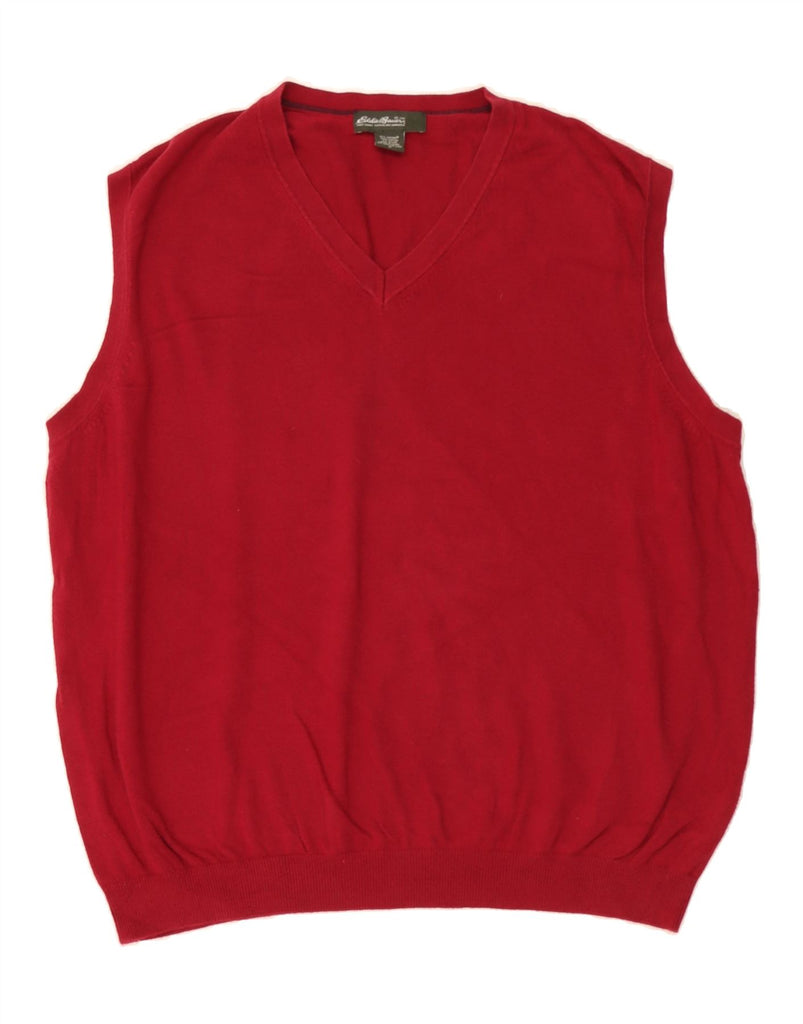 EDDIE BAUER Mens Vest Tank Top XL Burgundy Cotton Vintage Eddie Bauer and Second-Hand Eddie Bauer from Messina Hembry 
