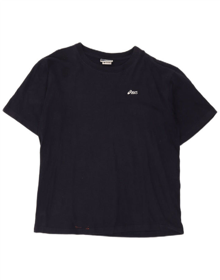 ASICS Mens T-Shirt Top XL Navy Blue Cotton