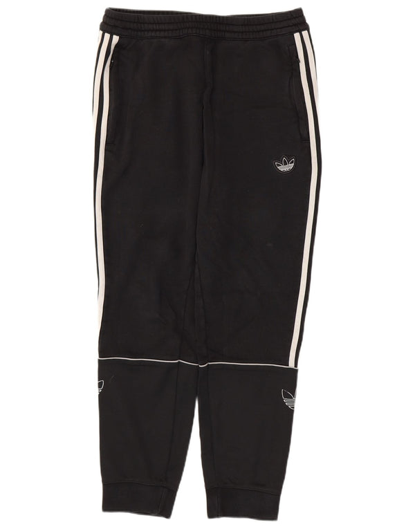 ADIDAS Mens Graphic Tracksuit Trousers Joggers Medium Black Cotton