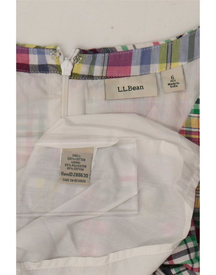 L.L.Bean Womens Sleeveless Sheath Dress US 6 Medium Multicoloured Patchwork