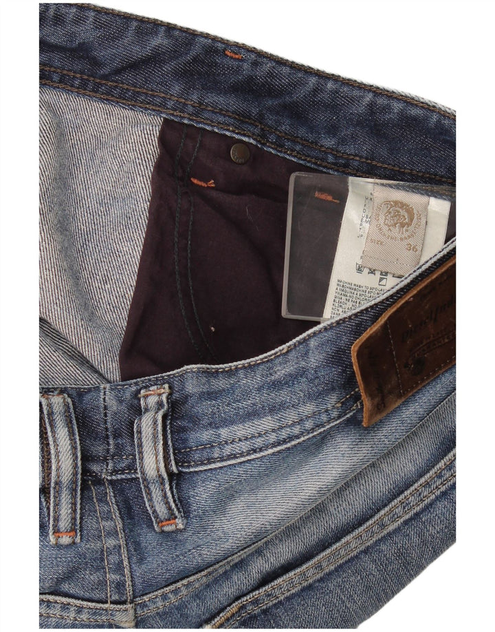 Diesel Mens Straight Jeans W36 L31 Blue Cotton