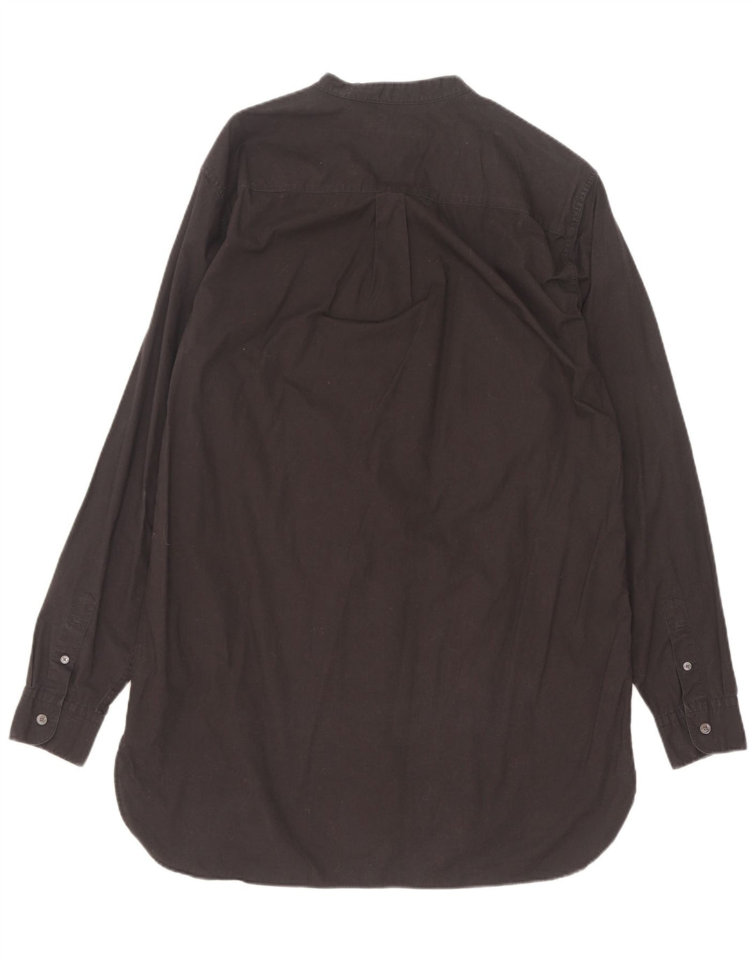 All Saints Mens Longline Shirt Medium Black Cotton