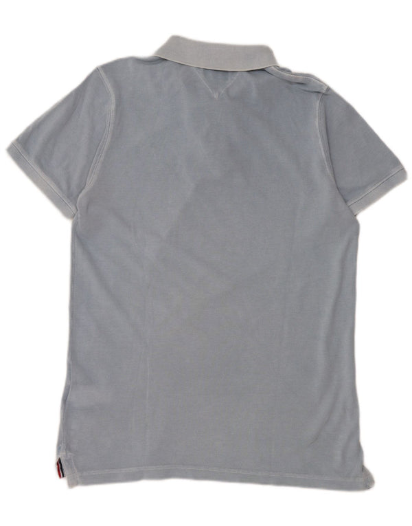 Tommy Hilfiger Mens Polo Shirt Medium Blue Cotton
