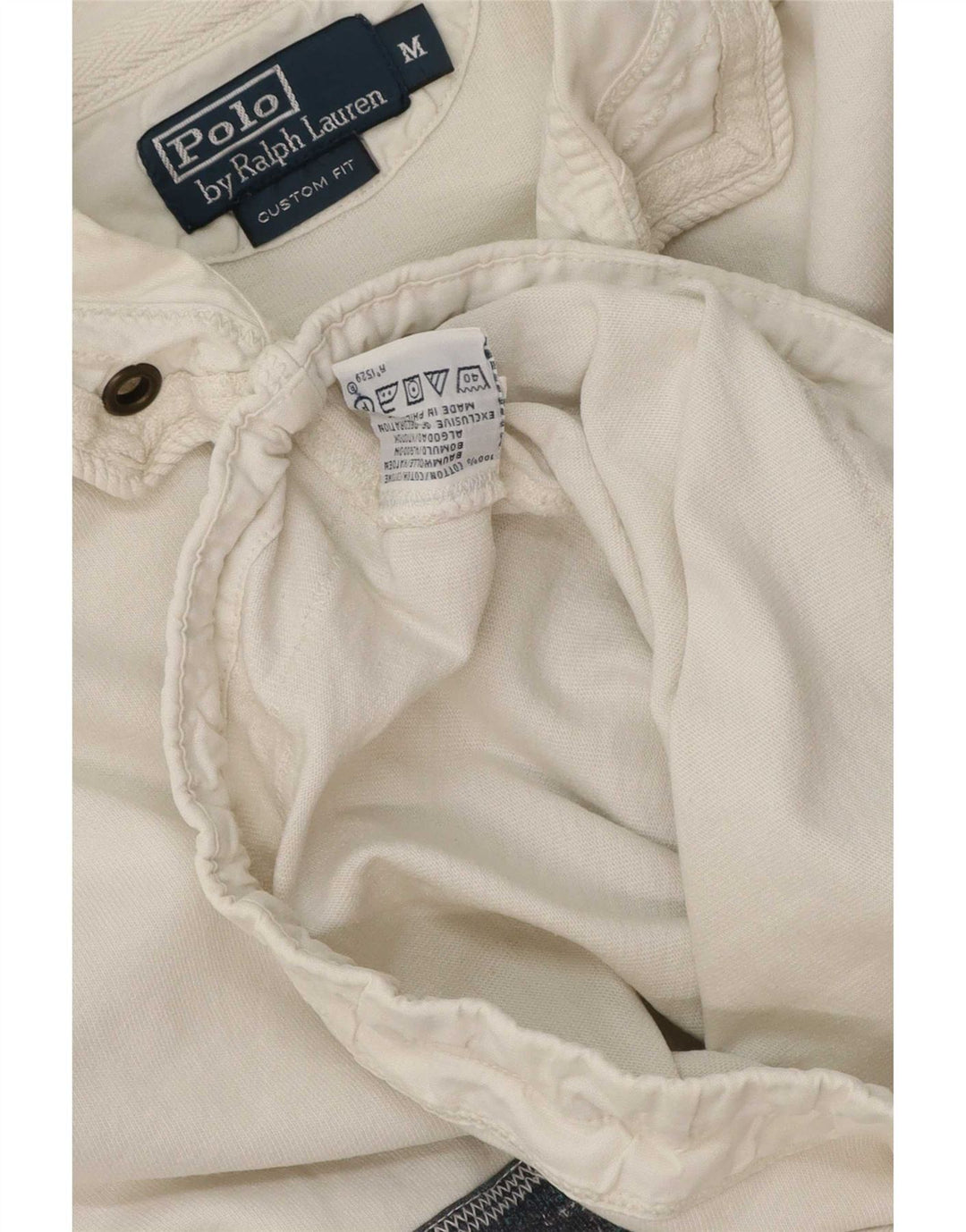 Polo Ralph Lauren Mens Graphic Polo Shirt Medium White Colourblock