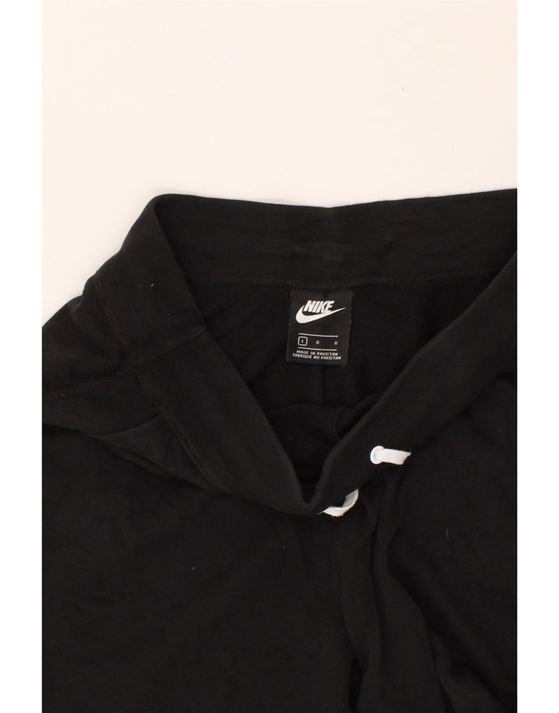 NIKE Womens Sport Shorts UK 14 Large Black Cotton | Vintage Nike | Thrift | Second-Hand Nike | Used Clothing | Messina Hembry 