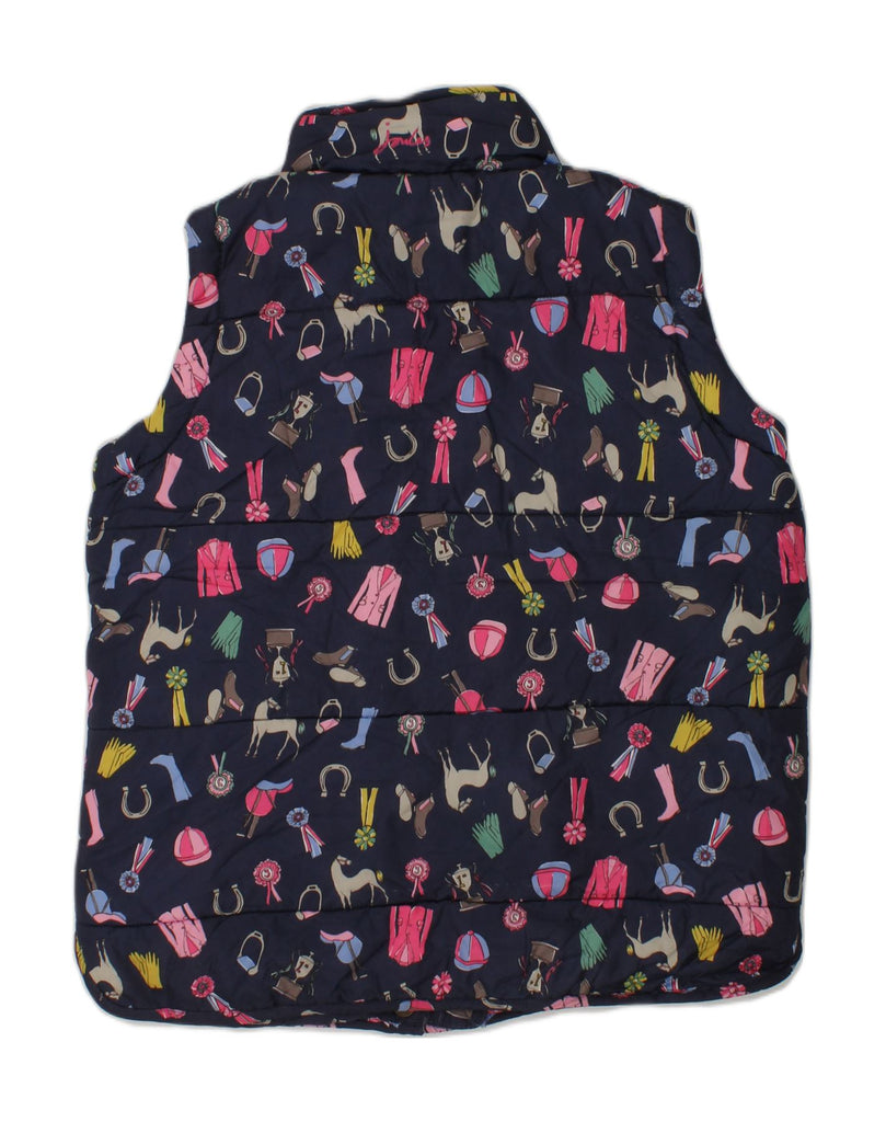 JOULES Girls Crazy Pattern Padded Gilet 4-5 Years Navy Blue Polyester | Vintage Joules | Thrift | Second-Hand Joules | Used Clothing | Messina Hembry 