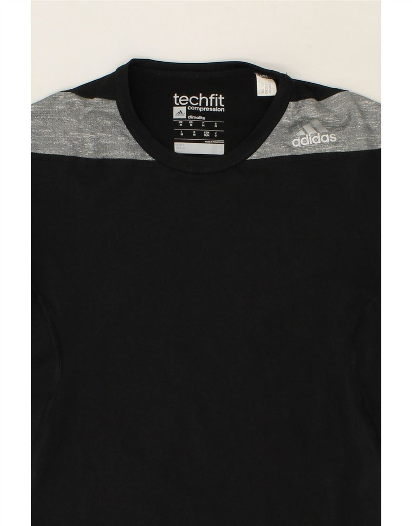 ADIDAS Womens Climalite T-Shirt Top UK 14 Medium Black Colourblock | Vintage Adidas | Thrift | Second-Hand Adidas | Used Clothing | Messina Hembry 