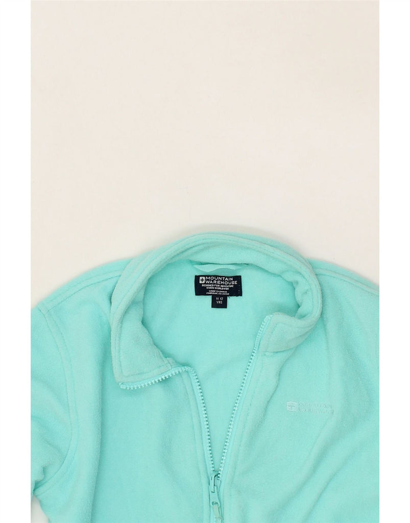 MOUNTAIN WAREHOUSE Girls Fleece Jacket 11-12 Years Turquoise Polyester Vintage Mountain Warehouse and Second-Hand Mountain Warehouse from Messina Hembry 