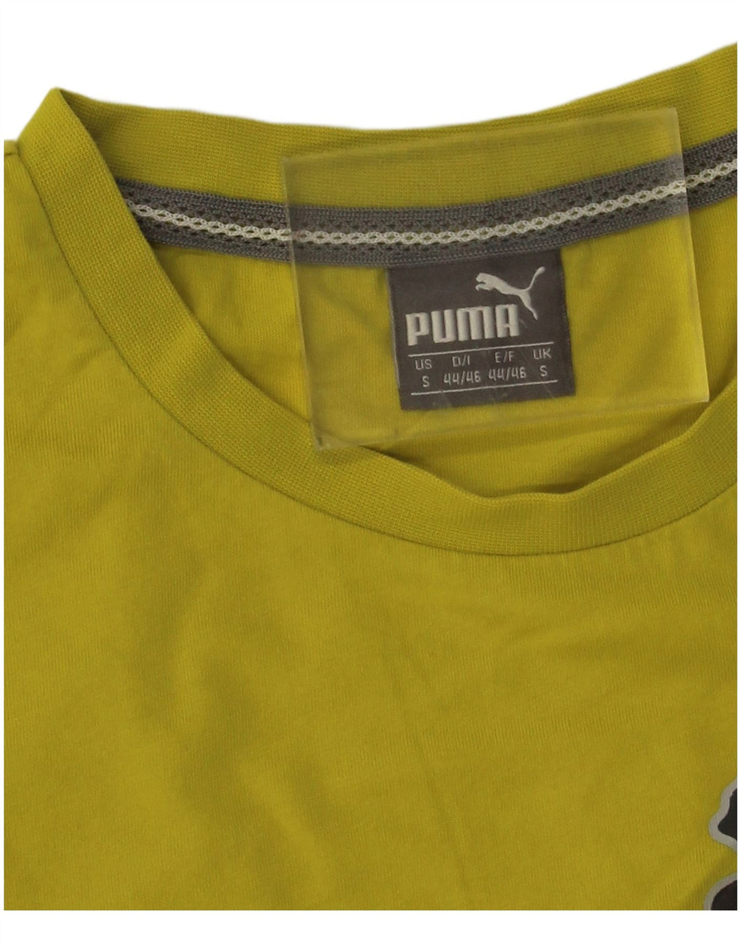 Puma Mens Graphic T-Shirt Top Small Yellow