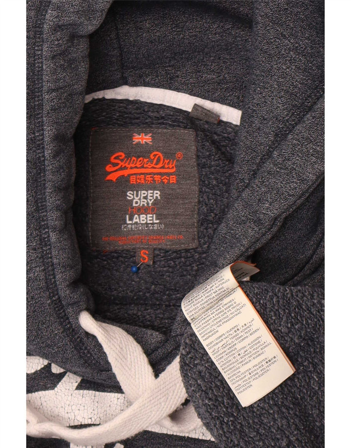 Superdry Mens Graphic Hoodie Jumper Small Grey Cotton