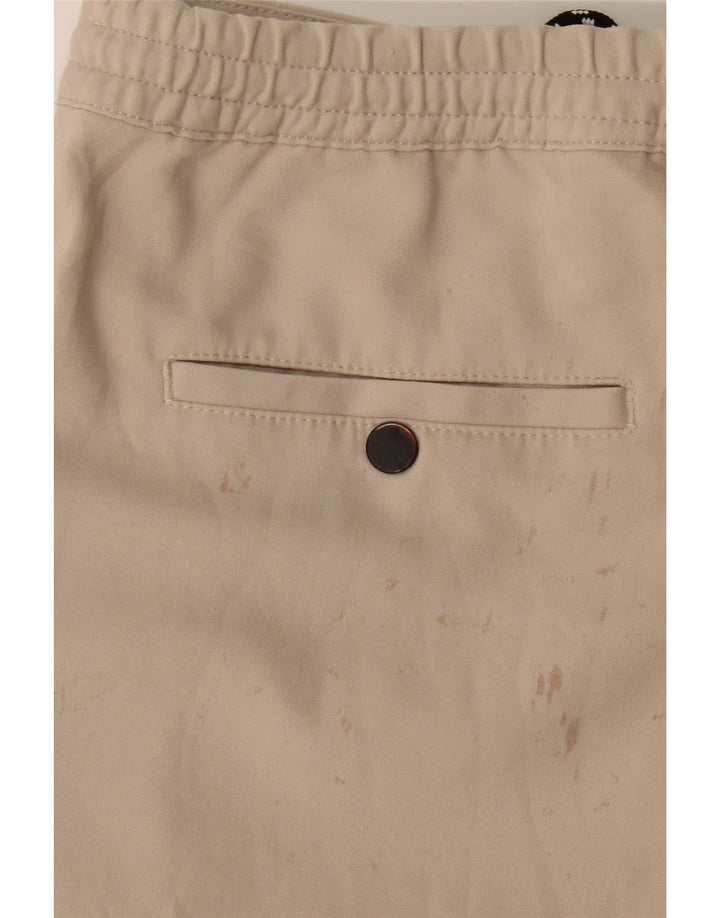 ZARA Mens Joggers Chino Trousers Medium W32 L28 Beige Polyester