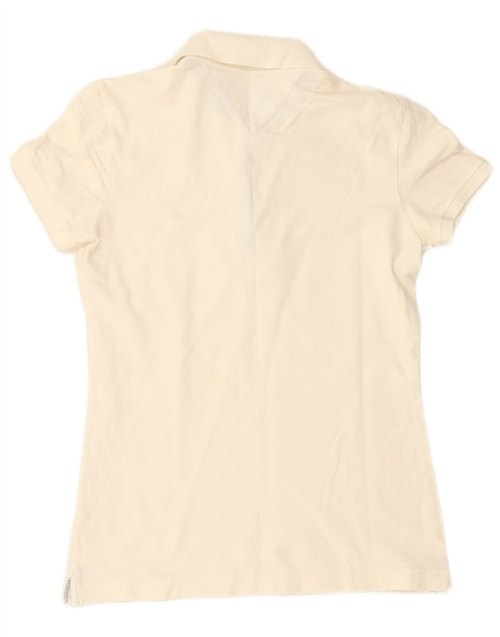 TOMMY HILFIGER Womens Polo Shirt UK 14 Medium White