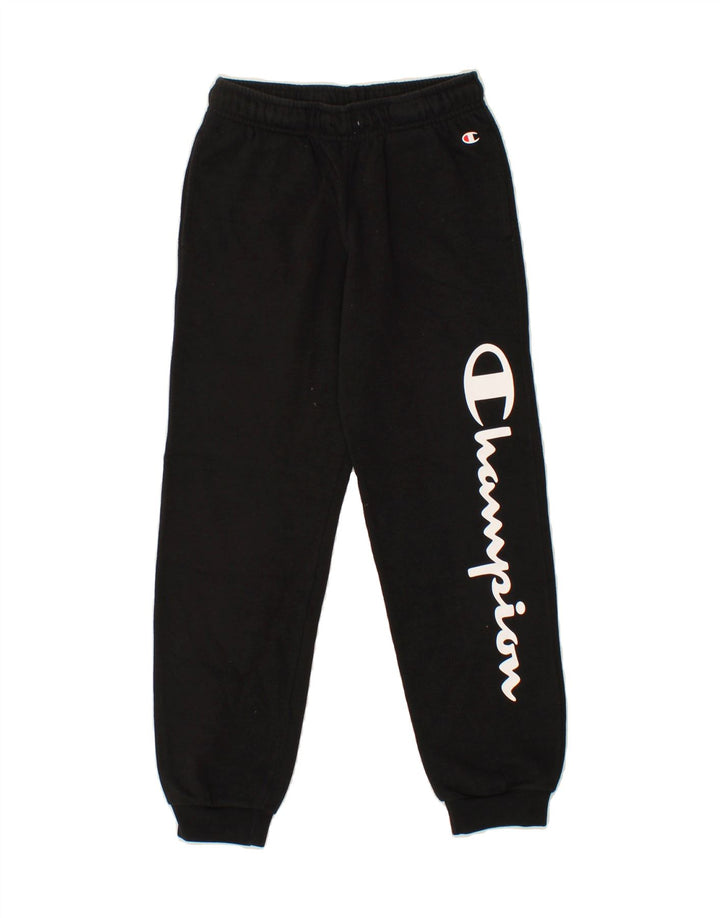 CHAMPION Boys Graphic Tracksuit Trousers Joggers 9-10 Years Medium  Black Vintage Champion and Second-Hand Champion from Messina Hembry 