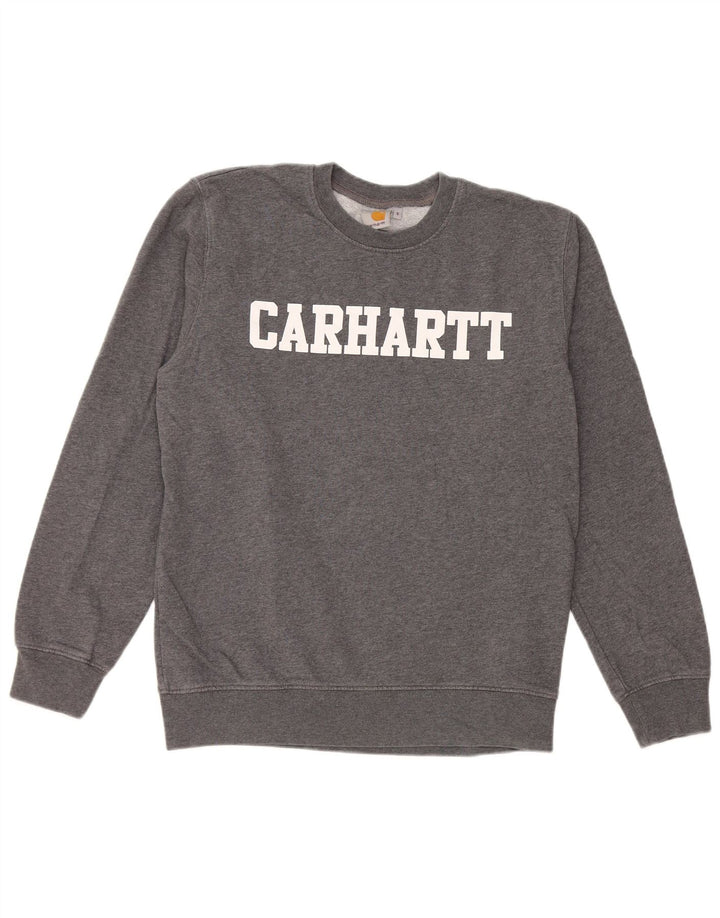 Carhartt Mens Graphic Sweatshirt Jumper Small Grey Cotton
