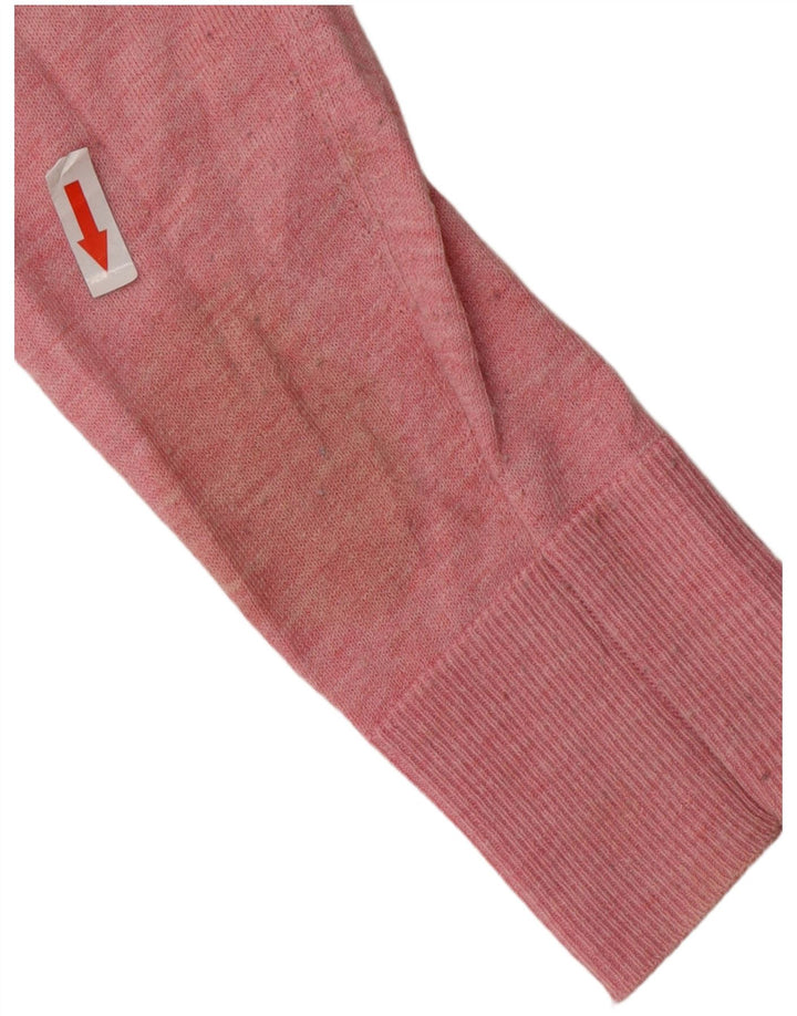 JOHN LEWIS Womens Oversized V-Neck Jumper Sweater UK 10 Small  Pink