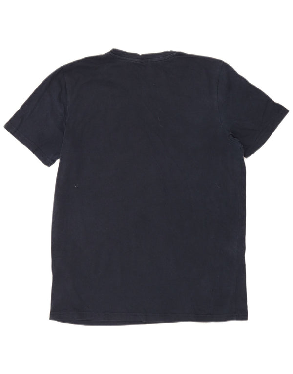 Jack & Jones Mens Graphic T-Shirt Top Large Navy Blue Cotton