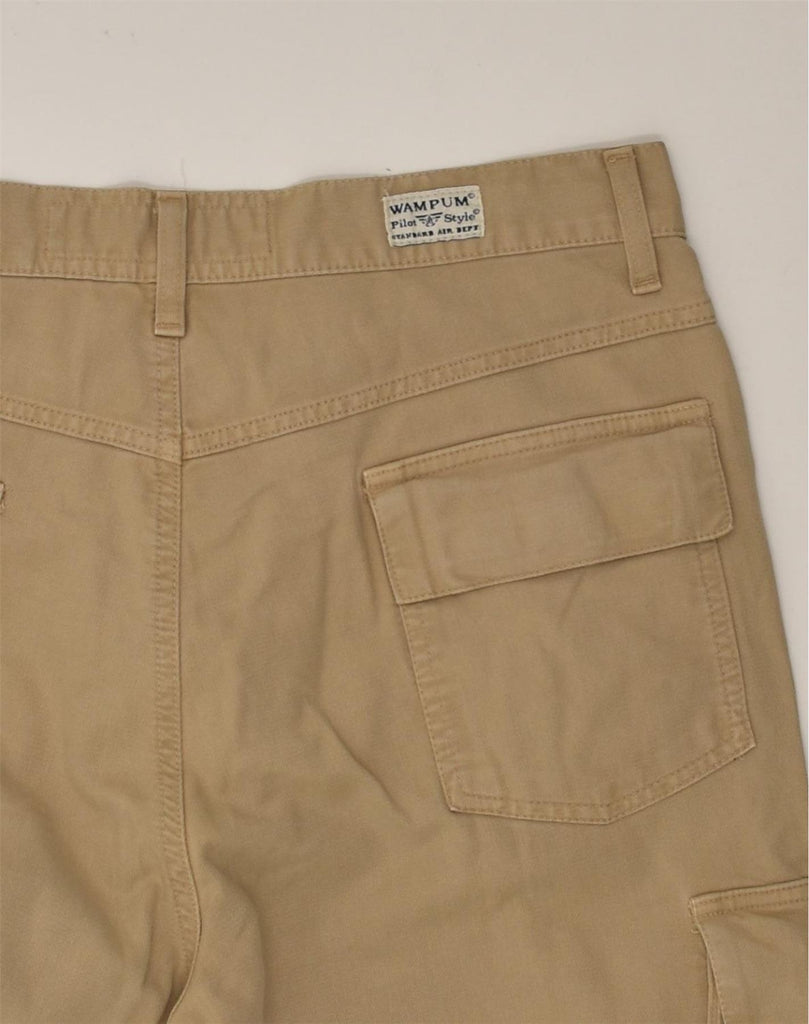 WAMPUM Mens Straight Cargo Trousers W34 L28 Khaki | Vintage Wampum | Thrift | Second-Hand Wampum | Used Clothing | Messina Hembry 