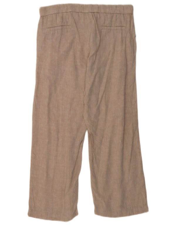 Dack's Womens Relaxed Fit Cropped Trousers Medium W28 L25 Beige