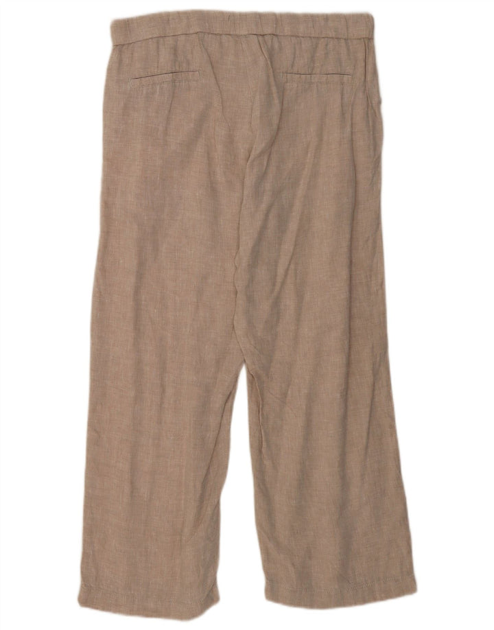 Dack's Womens Relaxed Fit Cropped Trousers Medium W28 L25 Beige