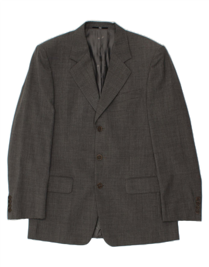 VALENTINO Mens 3 Button 2 Piece Set IT 48 Medium W38 L32 Grey Virgin Wool