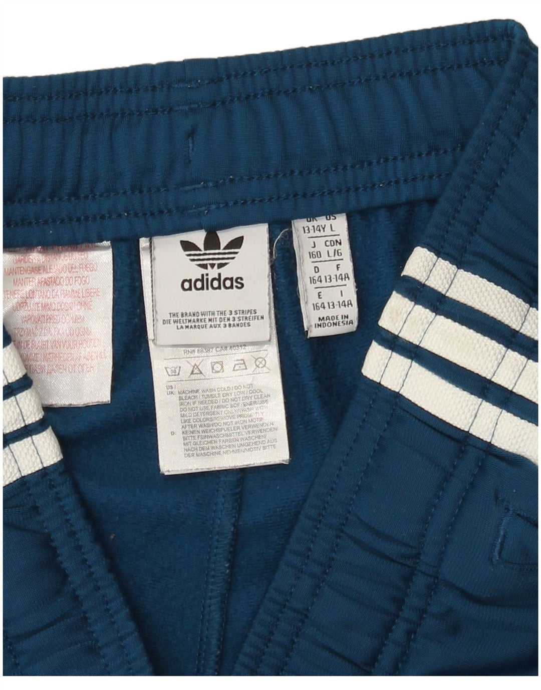 Adidas Boys Sport Shorts 13-14 Years Blue Polyester