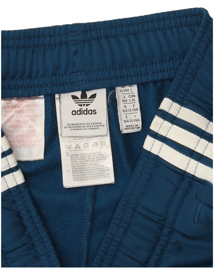 Adidas Boys Sport Shorts 13-14 Years Blue Polyester