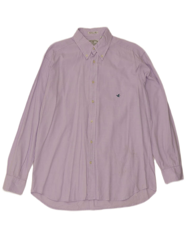 Brooksfield Mens Shirt Size 40 Medium Purple Cotton