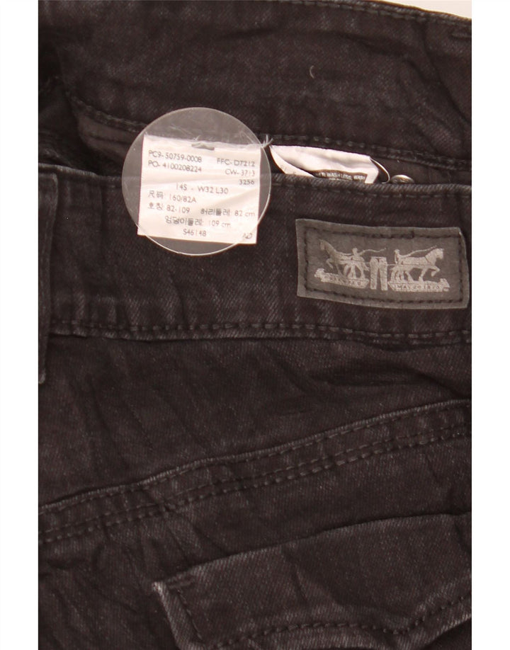 Levi's Womens Straight Jeans US 14 Large W32 L30 Black