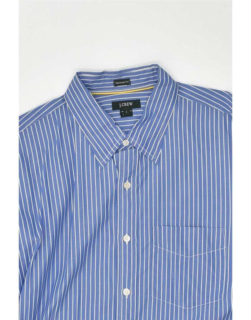 J. CREW Mens Tailored Fit Shirt Large Blue Pinstripe Cotton | Vintage J. Crew | Thrift | Second-Hand J. Crew | Used Clothing | Messina Hembry 