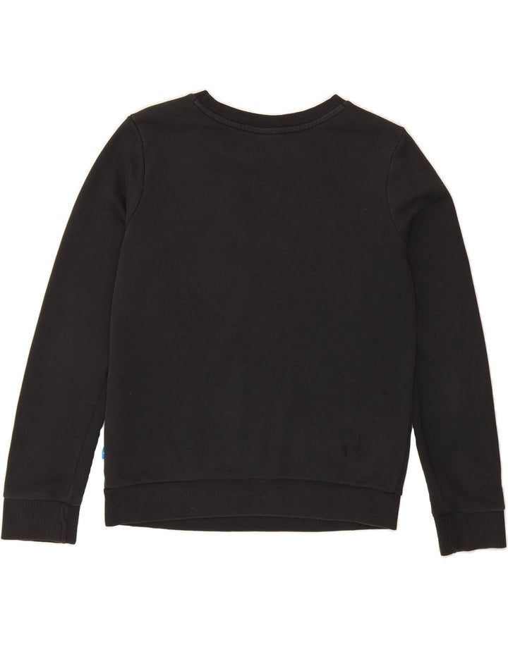 ADIDAS Womens Graphic Oversized Sweatshirt Jumper UK 6 XS Black Vintage Adidas and Second-Hand Adidas from Messina Hembry 