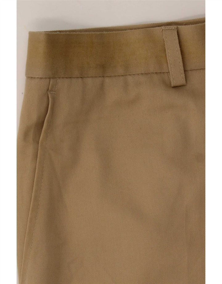 Marks & Spencer Mens Straight Suit Trousers W34 L27 Beige Polyester
