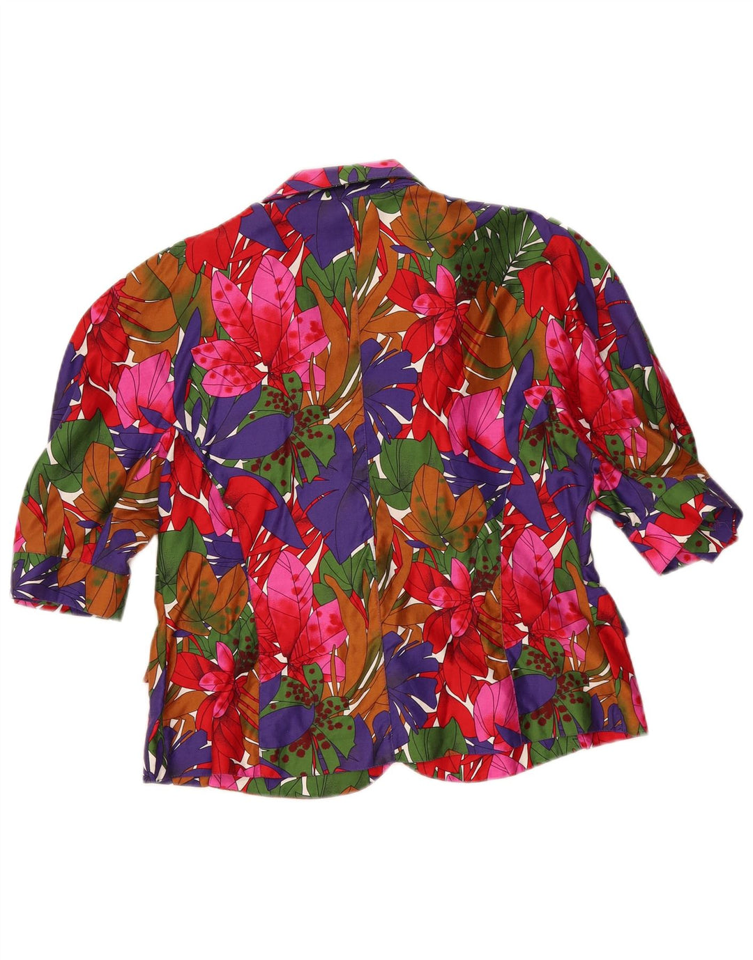 Michael H. Womens 1 Button Blazer Jacket US 16 2XL Multicoloured Floral
