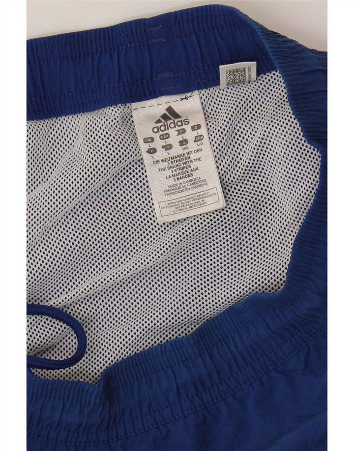Adidas Mens Graphic Swimming Shorts Large Blue Colourblock Polyamide