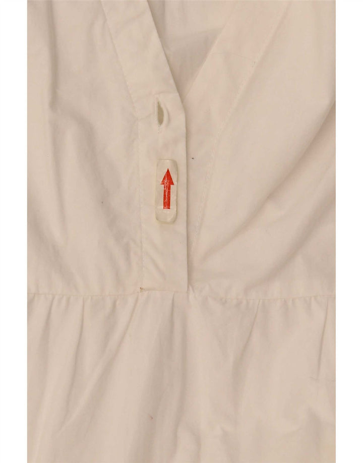 Zara Womens Tiered Dress UK 14 Medium White