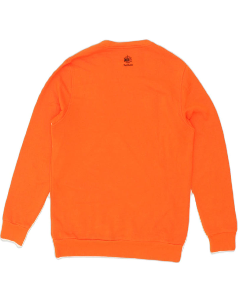 REEBOK Mens Classic Fit Graphic Sweatshirt Jumper Small Orange Cotton | Vintage Reebok | Thrift | Second-Hand Reebok | Used Clothing | Messina Hembry 