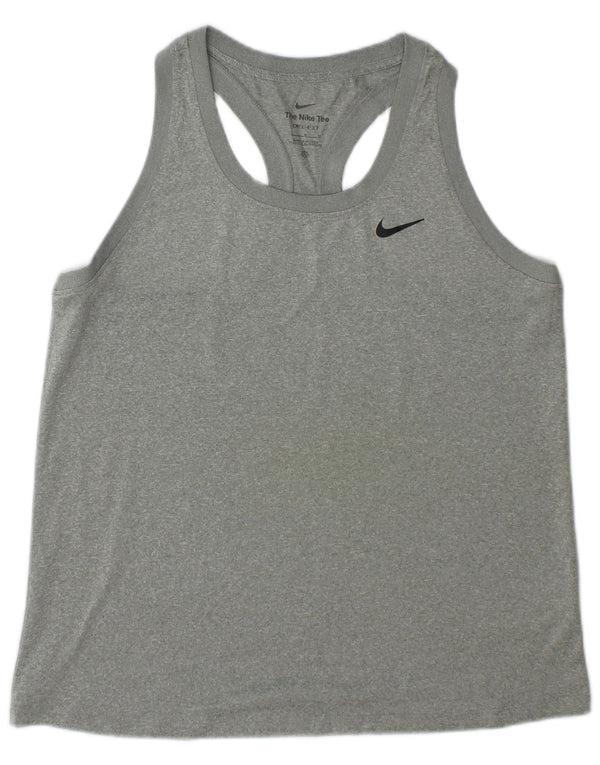 Nike Mens Dri Fit Vest Top Large Grey Polyester