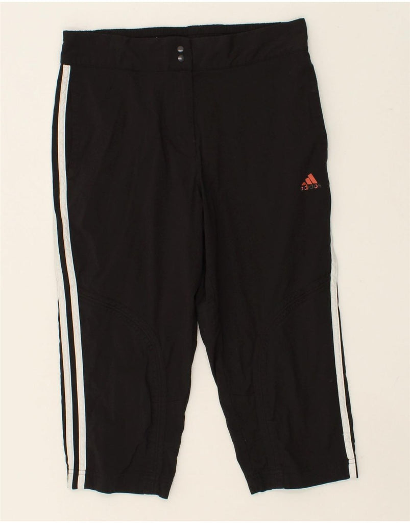 ADIDAS Girls Capri Tracksuit Trousers 15-16 Years Black Polyamide | Vintage Adidas | Thrift | Second-Hand Adidas | Used Clothing | Messina Hembry 