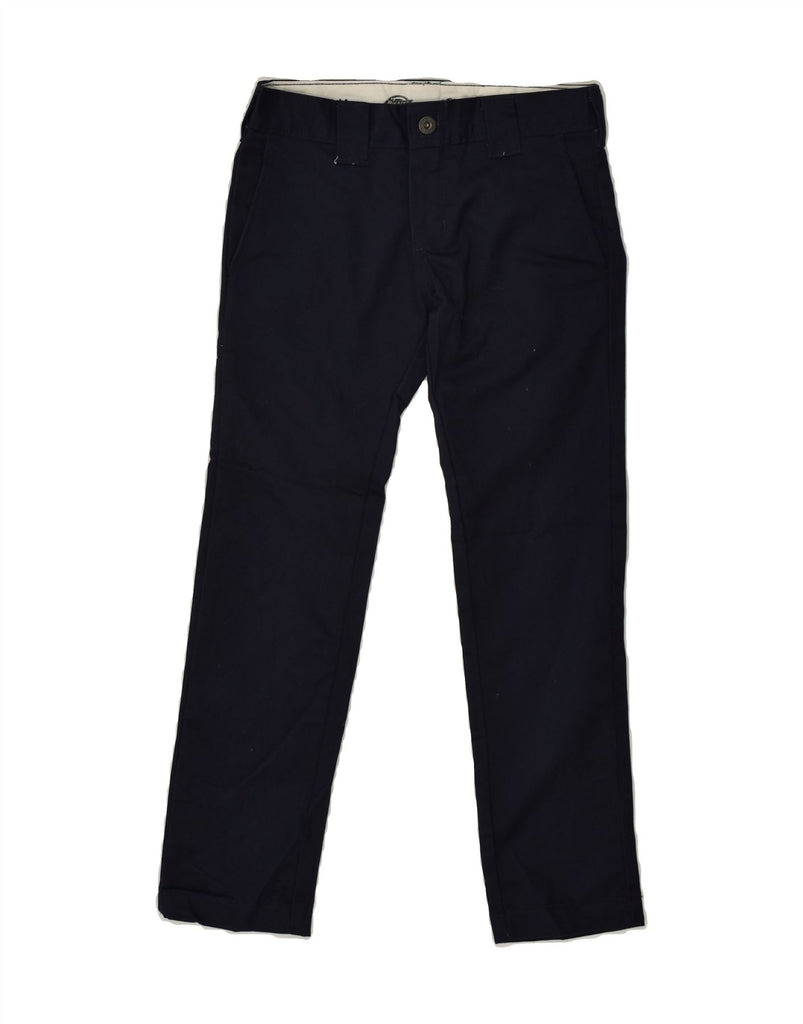 DICKIES Boys Skinny Straight Chino Trousers 7-8 Years W24 L23 Navy Blue | Vintage Dickies | Thrift | Second-Hand Dickies | Used Clothing | Messina Hembry 